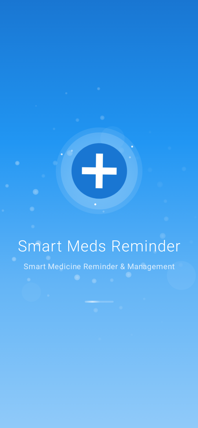 Smart Meds Reminder app interface in phone mockup